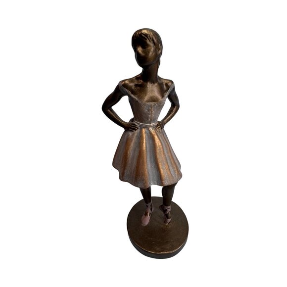 1995 Eylandekov Degas Dancer Figurine Bronze Finish Resin 8.5 Inch With Flipbook - Picture 2 of 7